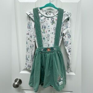 Disney Green Kids Overalls